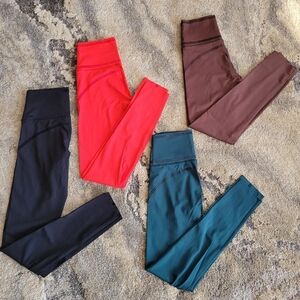 Aerie GOALS Leggings - Red, Brown, Black, Green
